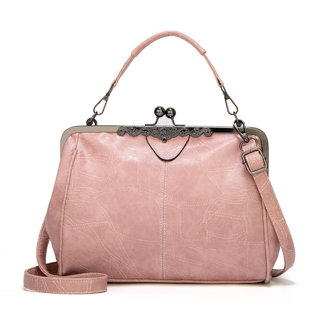 Ladies vintage leather diagonal bag handbag - dianpubaba