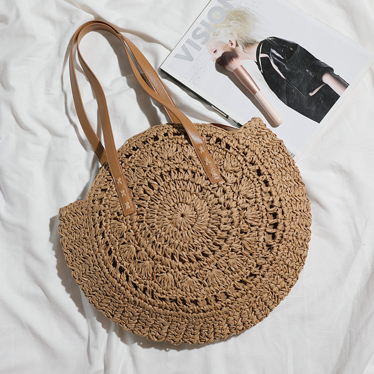 Ladies Bohemian Beach Vacation Large Capacity Shoulder Bag - dianpubaba