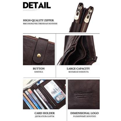 GenuineLeather Anti-theft Retro Wallet - dianpubaba