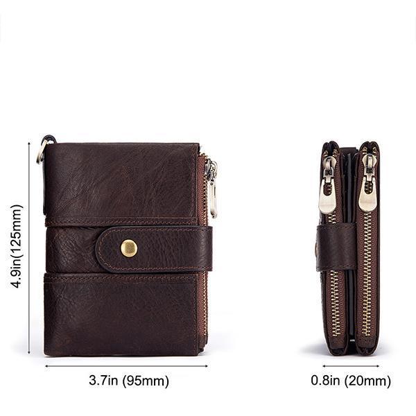 GenuineLeather Anti-theft Retro Wallet - dianpubaba