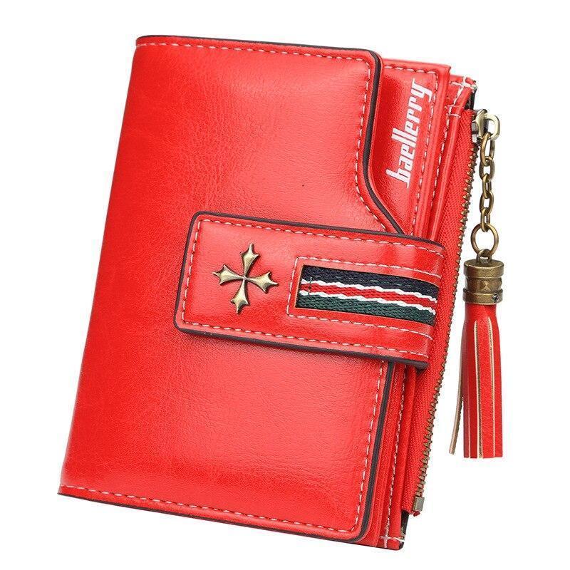 Women Oil Wax Leather Small Wallet - dianpubaba