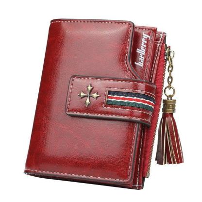 Women Oil Wax Leather Small Wallet - dianpubaba