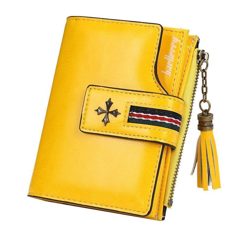 Women Oil Wax Leather Small Wallet - dianpubaba