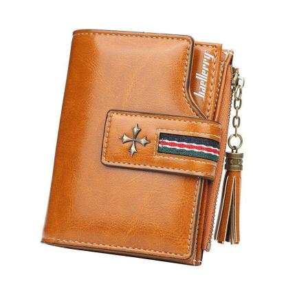 Women Oil Wax Leather Small Wallet - dianpubaba