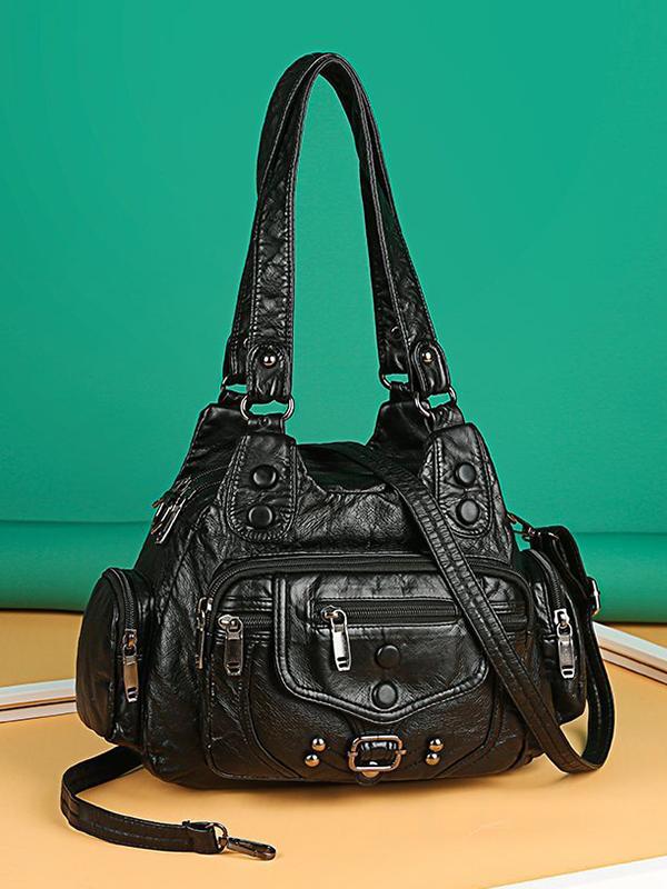 Vintage Studded Utility Baggy Bag - dianpubaba