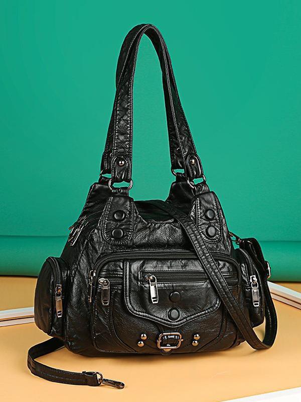 Vintage Studded Utility Baggy Bag - dianpubaba