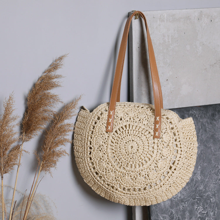 Ladies Bohemian Beach Vacation Large Capacity Shoulder Bag - dianpubaba