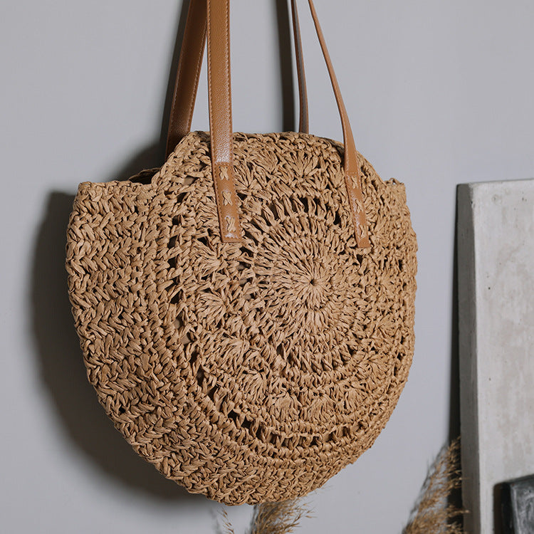 Ladies Bohemian Beach Vacation Large Capacity Shoulder Bag - dianpubaba