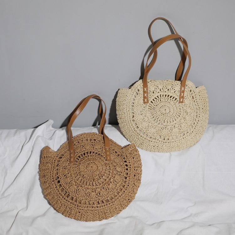 Ladies Bohemian Beach Vacation Large Capacity Shoulder Bag - dianpubaba
