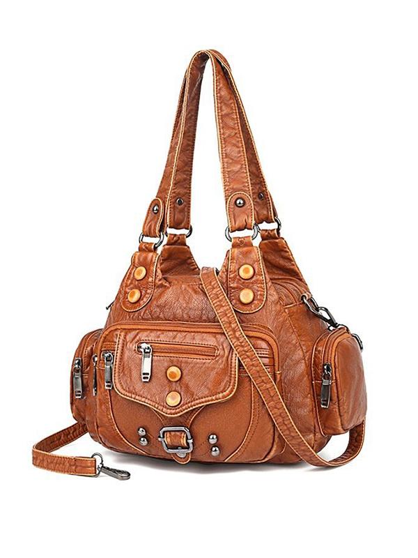 Vintage Studded Utility Baggy Bag - dianpubaba