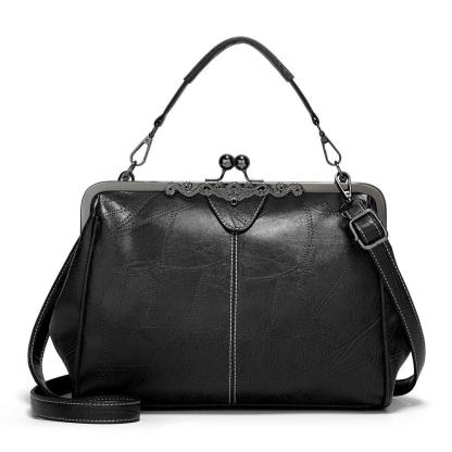 Ladies vintage leather diagonal bag handbag - dianpubaba