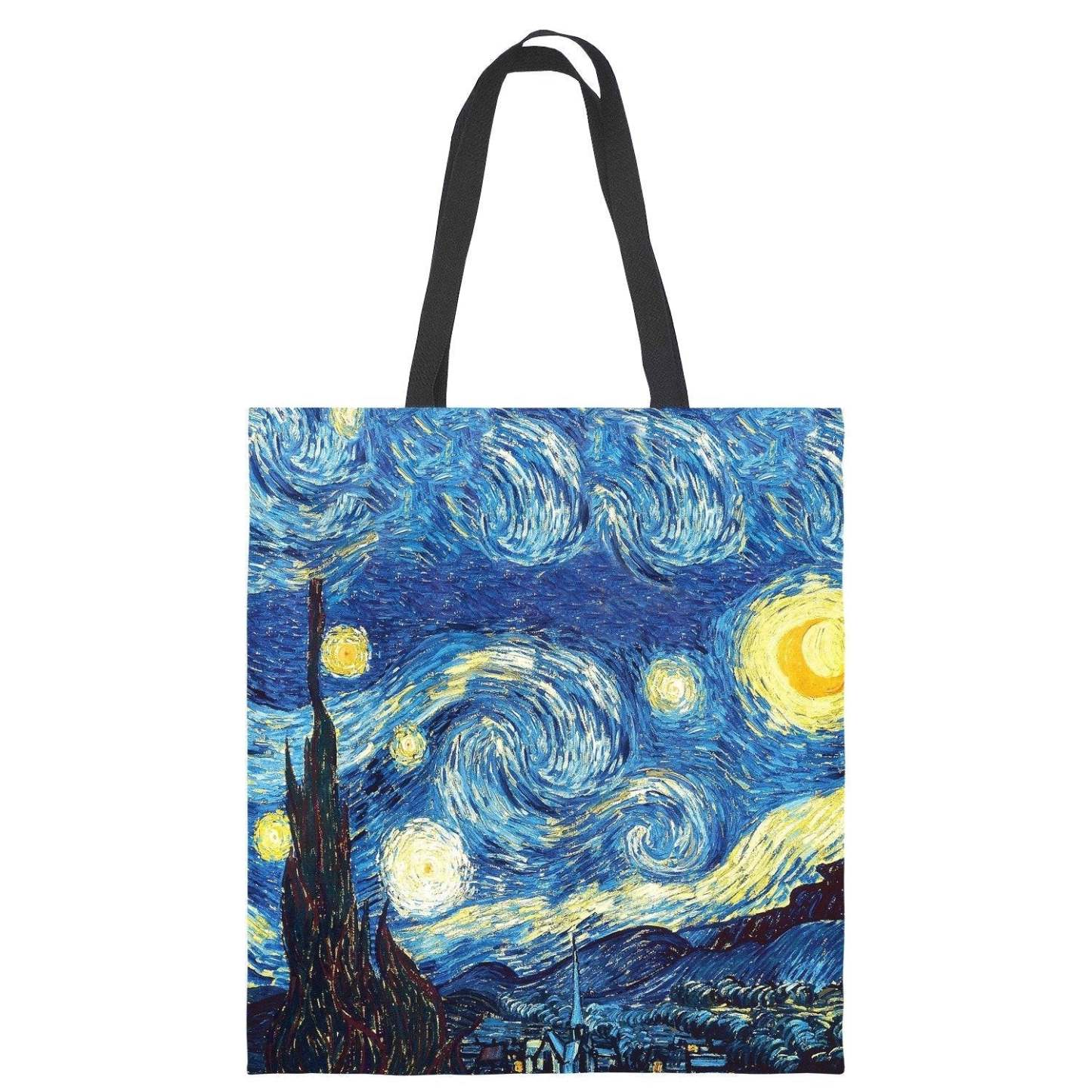 Van Gogh starry sky canvas tote bag - dianpubaba