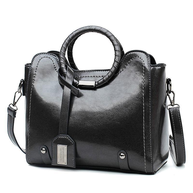 Fashionable oilskin versatile women's single shoulder diagonal women's bag - dianpubaba