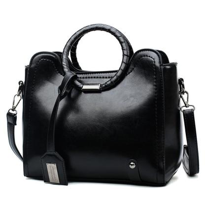 Fashionable oilskin versatile women's single shoulder diagonal women's bag - dianpubaba