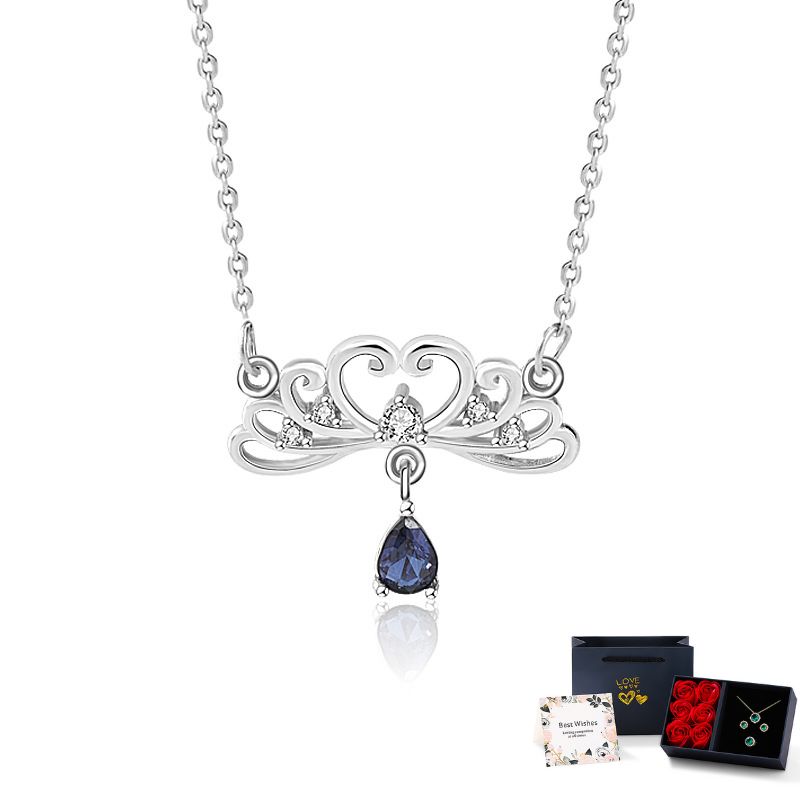 【沫緹甄選】公主與騎士情侶項錬小眾鎖骨s925銀飾情人節禮物