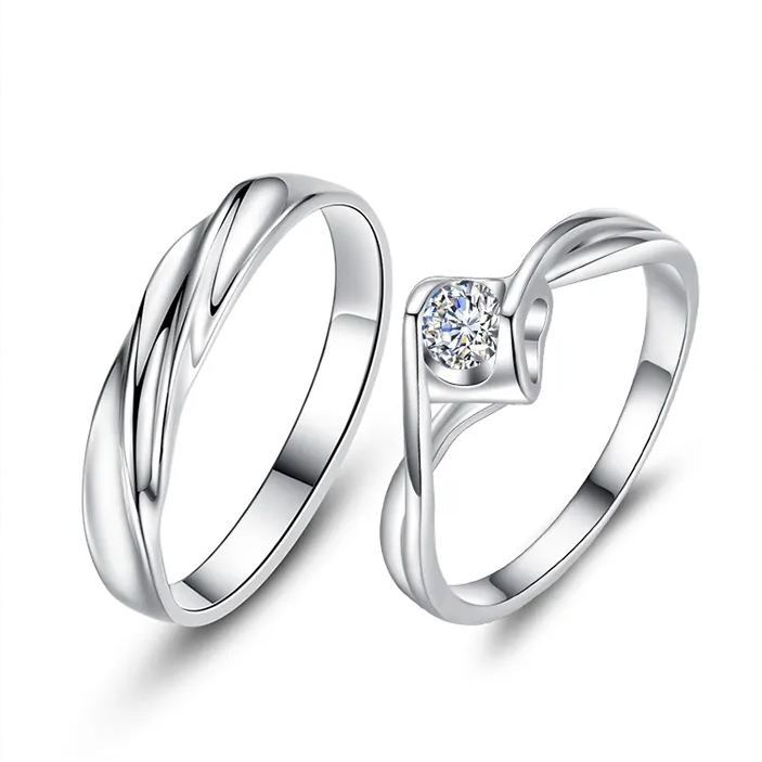 戀愛1+1 |  爱之永恒情侣开口戒指