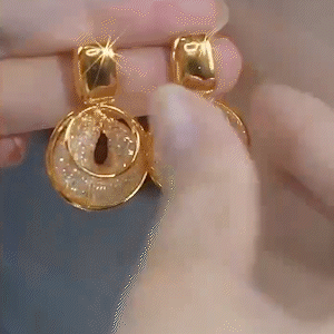 S925銀針金絲網狀水晶圈圈耳環