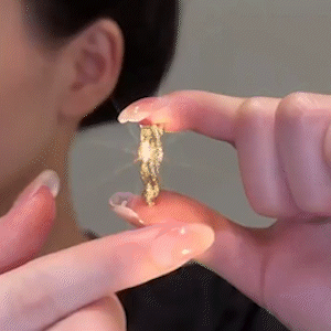 輕奢麻花圈圈耳扣耳環