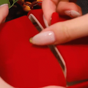 紅色滿天星珍珠流蘇耳環