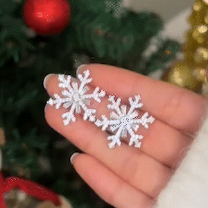 雪花鋯石輕奢耳環