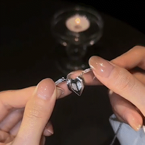 高級感愛心磁吸純銀項錬