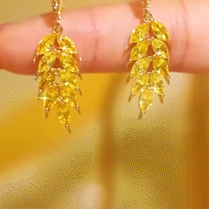 金色麥穗輕奢耳環