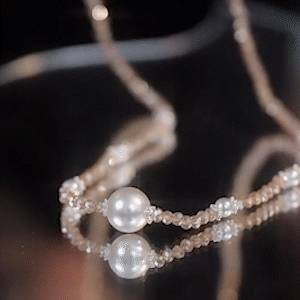 香檳色水晶珍珠項錬