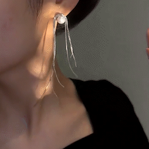 時髦滿天星珍珠耳環