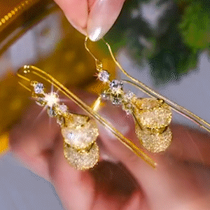 超閃鑽球水晶流蘇耳線