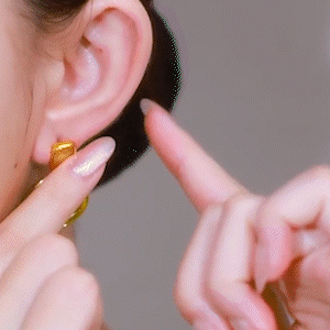 港風網狀綠水晶圈圈耳環