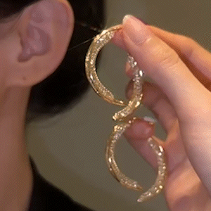 S925銀針網紗交叉耳環