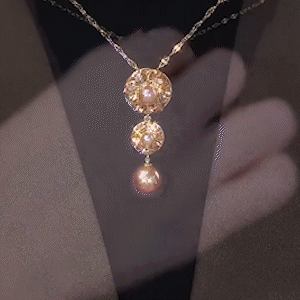 韓系千金玫瑰金珍珠項錬