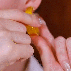 金絲網狀圈圈耳環  