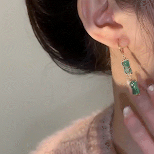 小香風不對稱竹節耳環