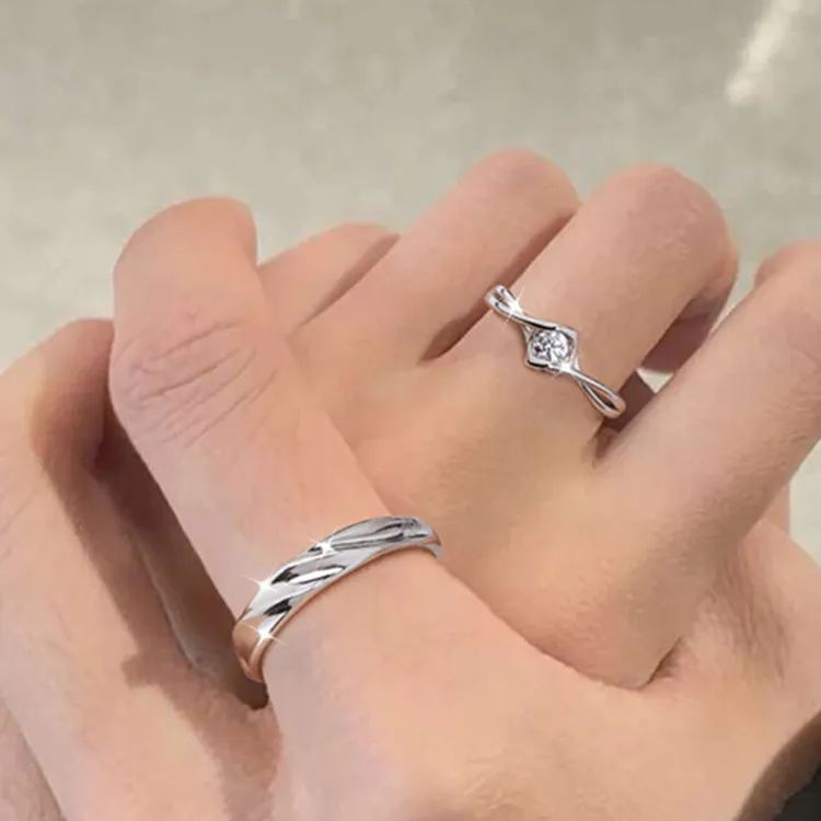 戀愛1+1 |  爱之永恒情侣开口戒指