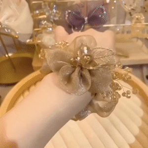 氣質花朵髮圈時尚盤髮頭花