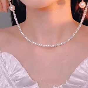 小鑽球珍珠氣質項錬