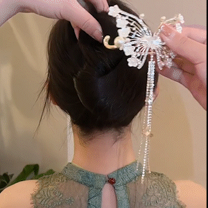 輕奢蝴蝶高級感髮夾