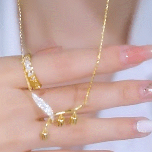 鈴蘭花純銀項錬  