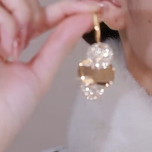 滿天星幾何流蘇耳環
