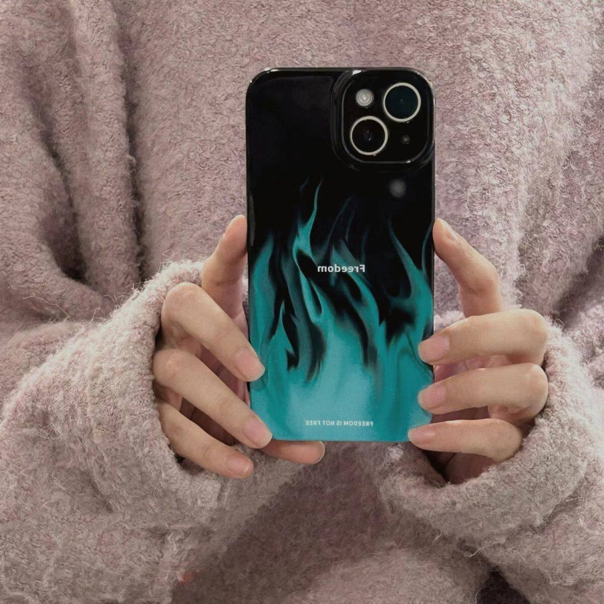 潮酷火焰防摔蘋果保護殼