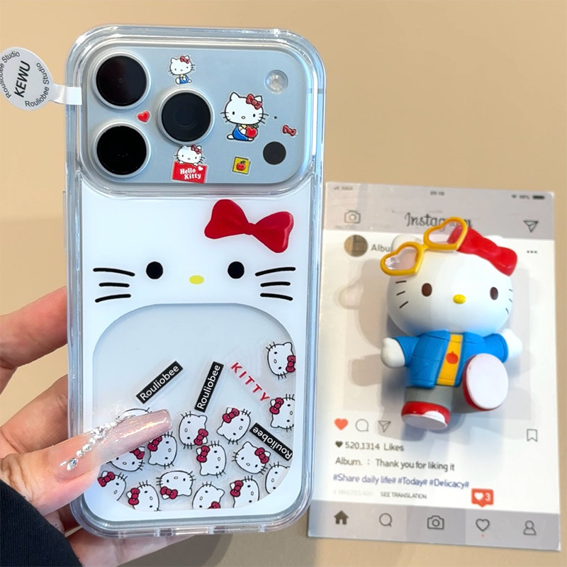 可愛流動KT大嘴 防摔iPhone保護殼