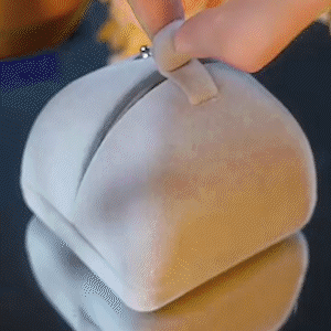 法式閃鑽香檳色珍珠耳環