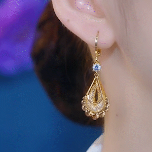 輕奢紫色水晶水滴耳環項錬