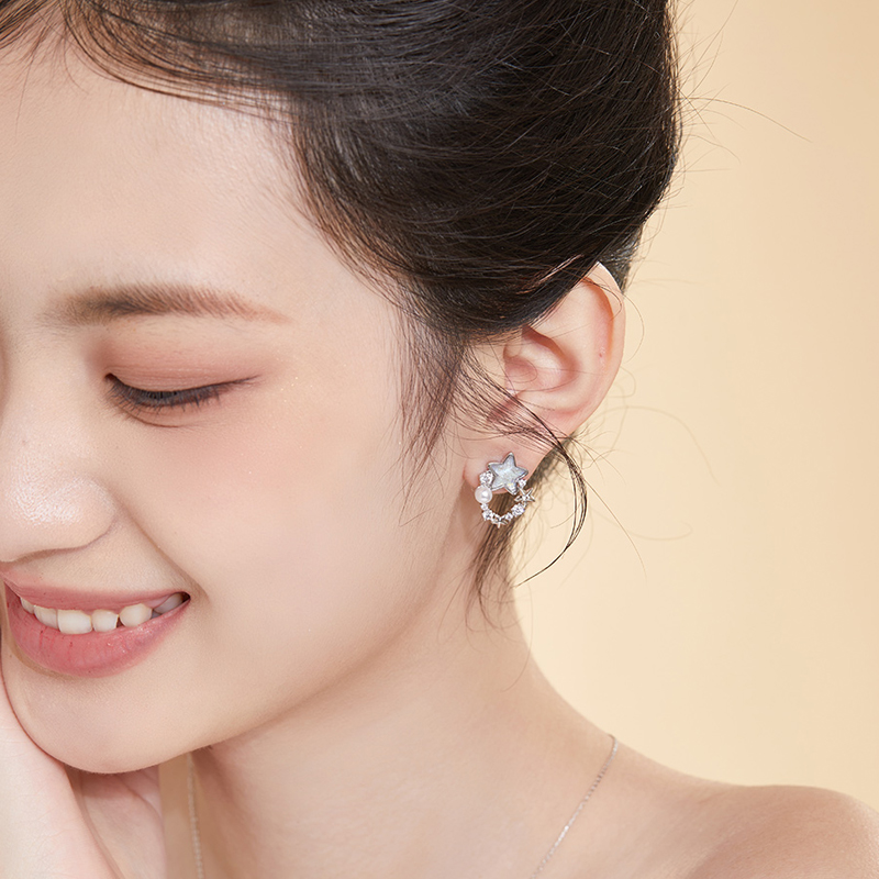 海星鋯石個性•夾式耳環