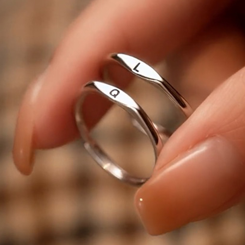 個性素戒 | 簡約26個字母素戒指