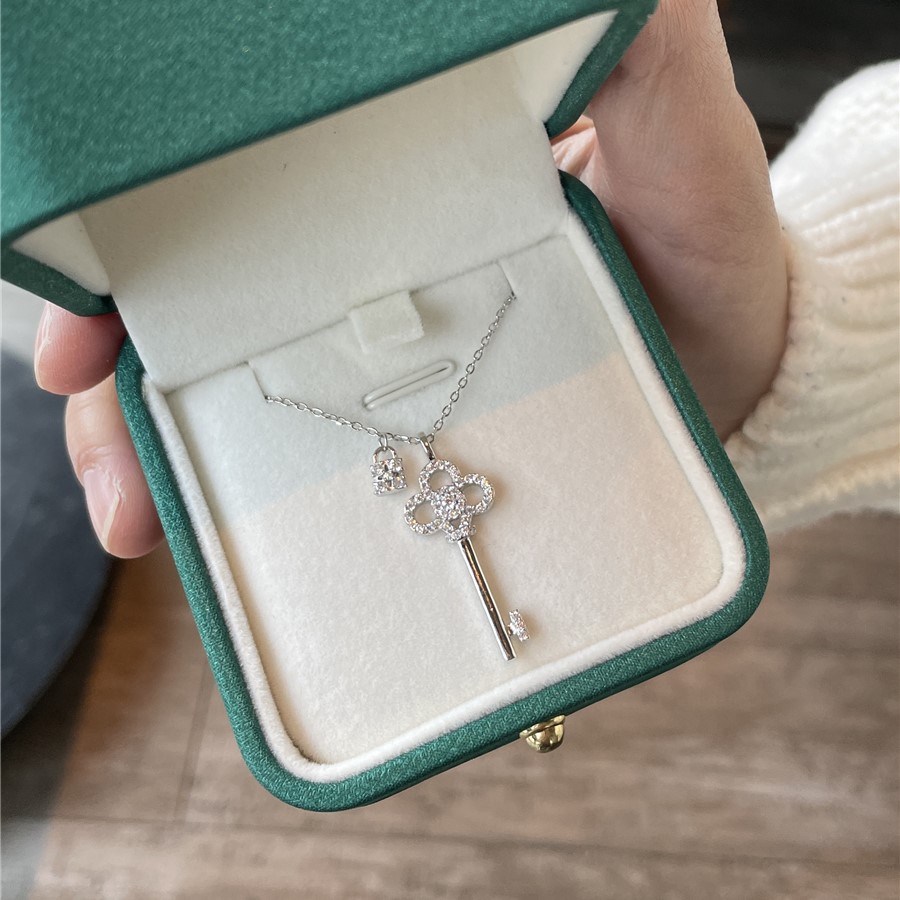 鑰匙鎖 頭鎖骨錬 純銀項錬