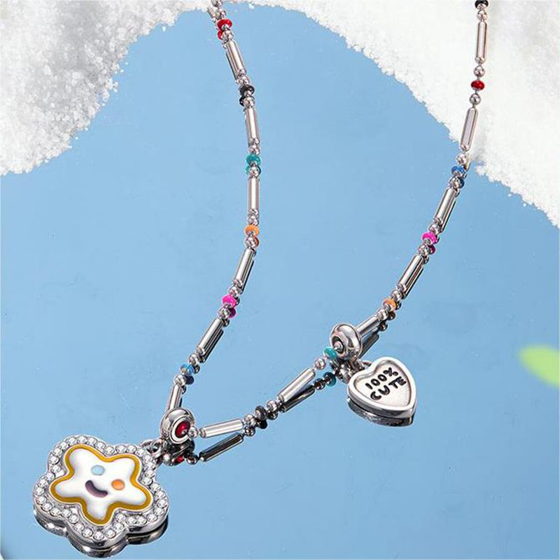 可愛笑臉小彩串多巴胺項錬