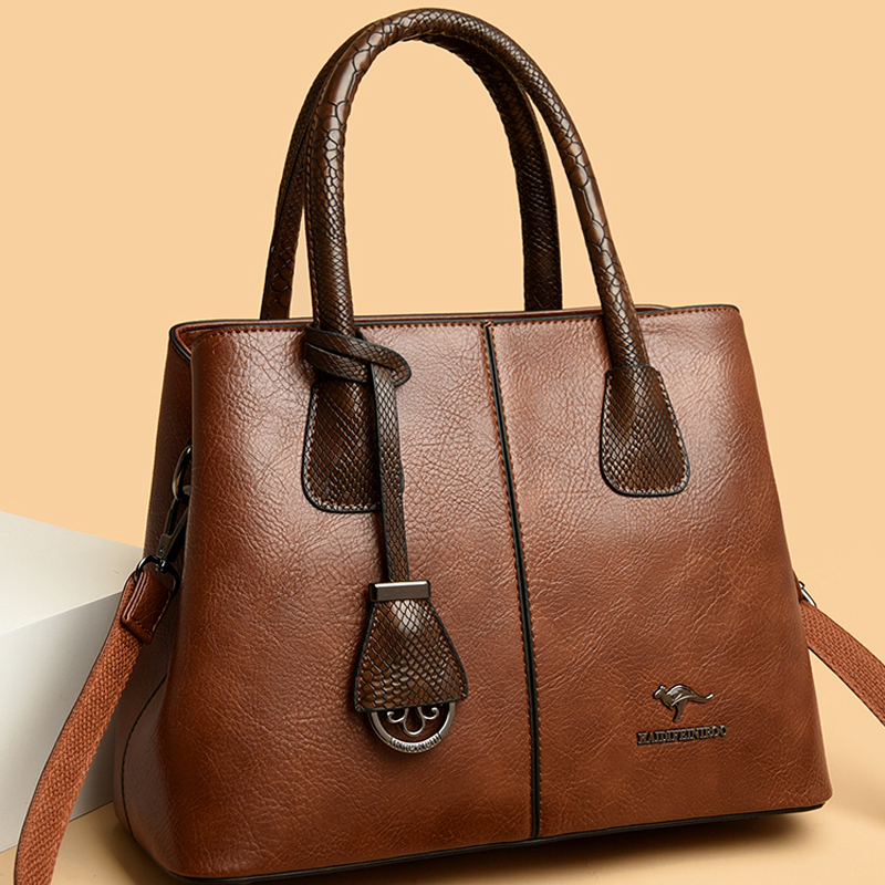 時尚單肩斜肩包牛皮手提包