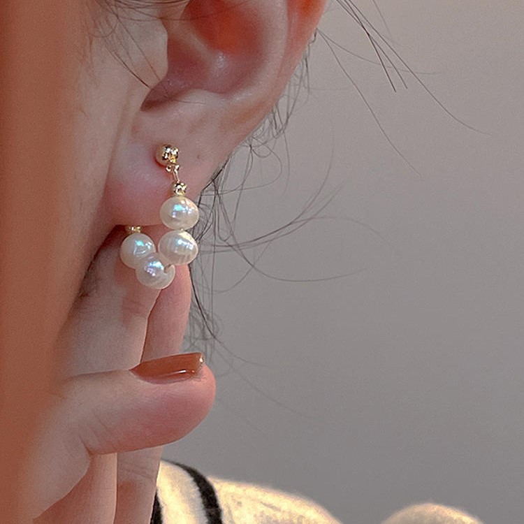 天然淡水珍珠耳環